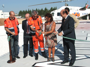 Alcalde de Montlla inaugura heliopuerto